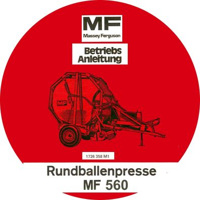 Betriebsanleitung Massey Ferguson Rundballenpresse 560
