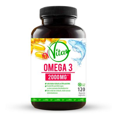 MeinVita Omega 3 Lachsöl 2000 mg Tagesportion 120 Weichgelantine Kapseln