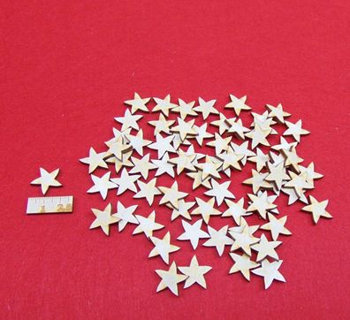70 Holzsterne Stern aus holz in 2 cm als Streudeko Weihnachten , Tischdeko
