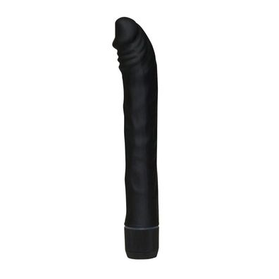You2Toys Vibrator leicht geädert in gebogener Penisform Noir Black