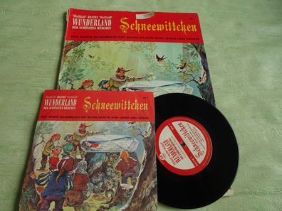 Single Das bunte Bilderbuch mit Schallplatte Bastei Wunderland Nr 1 Schneewittchen