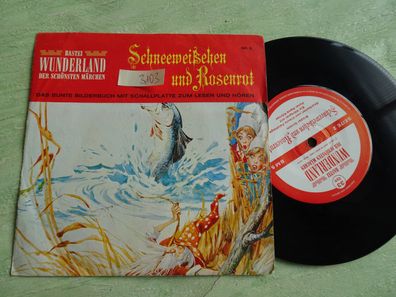 Single Das bunte Bilderbuch mit Schallplatte Bastei Wunderland Nr 5 Schneeweißchen