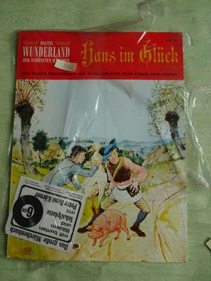Single bunte Bilderbuch Schallplatte Bastei Wunderland 18 Hans im Glück "OVP"