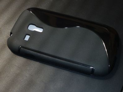 Samsung Galaxy S4 Mini Tasche Case Handy Cover Schutz Hülle Etui schwarz neu