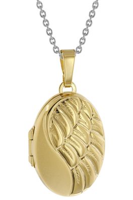 trendor Schmuck Damen-Kette mit Flügel-Medaillon Gold auf Silber 925 51718