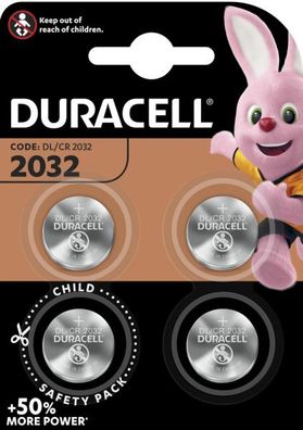 Duracell CR2032 4er Blister / Lithium 3V
