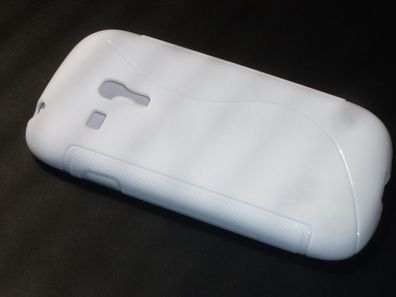 Samsung Galaxy S3 Mini Tasche Case Handy Cover Schutz Hülle Etui weiss neu