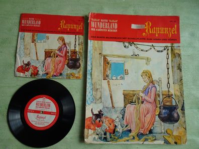 Single bunte Bilderbuch Schallplatte Bastei Wunderland 22 Rapunzel