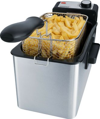 Steba Edelstahl-Fritteuse DF 180, Profi-Heizsystem, 3 Liter