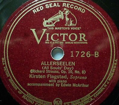 Kirsten Flagstad "All Soul´s Day / Ho-Yo-To-Ho - Brünhilde´s Battle Cry" 1935