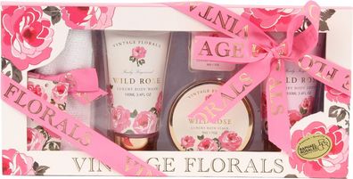 Flowers No. 09, Rose, Beauty & Wellness Geschenkset (5-teilig) von RR-Cosmetics