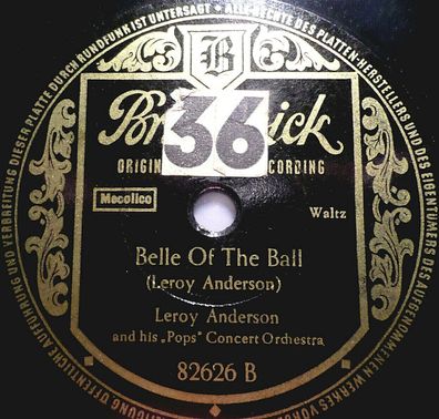 Leroy Anderson "Blue Tango / Belle Of The Ball" Brunswick 1952 78rpm 10"