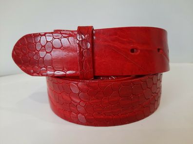 umjuBELT Gürtel Wave Turtle rot geprägt Leder Größe 85 100 105