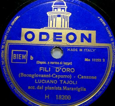 Luciano TAJOLI "Spazzacamino / Fili D´Oro" Odeon 1949 78rpm 10"