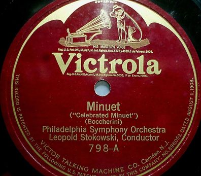 Leopold Stokowski "Dance of the Flutes / Minuet" Victrola 1915 78rpm 10"