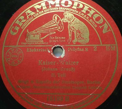 Leopold LUDWIG "Kaiser-Walzer - Teil I & II (Johann Strauß)" Grammophon 1939 12"