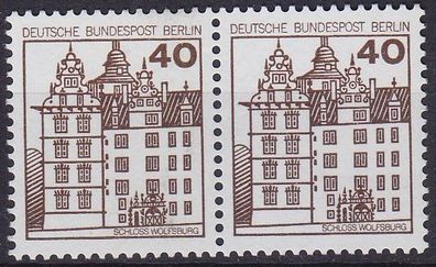 Germany BERLIN [1980] MiNr 0614 2er ( * */ mnh ) Burgen Schlösser