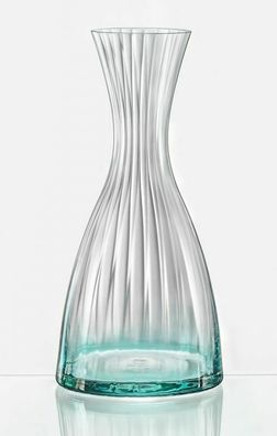 Bohemia Karaffe grün türkis Kristallglas Kate Optic Wasser- Weinkaraffe 1200ml