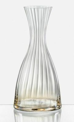 Bohemia Karaffe gelb Kristallglas Kate Optic Wasser- Weinkaraffe 1200 ml
