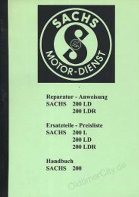 Reparaturanleitung und Bedienungsanleitung Sachs, 20L / LD / LDR mit Kickstarter
