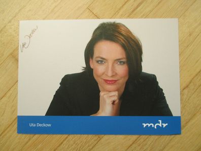 MDR Fernsehmoderatorin Uta Deckow - handsigniertes Autogramm!!!