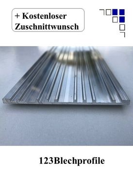Alumium Rillenprofil 3,5x80mm Stoßbleche Stoßverbinder Abdeckblech Dachblech
