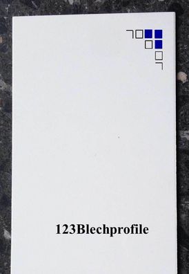 Alublech 1 + 2mm weiß Ral9010 + Ral9016 2m Aluplatte Glattblech Aluminiumblech