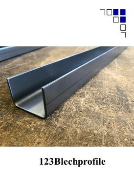 U-Profile Stahl Roh 1mm + 1,5mm Länge 1m + 1,5m Träger Einfassung Schiene