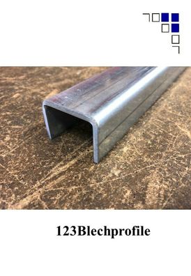 U-Profile Stahl verzinkt 1mm 1,5mm 2mm 3mm Länge 2m Träger U Blech Formstahl