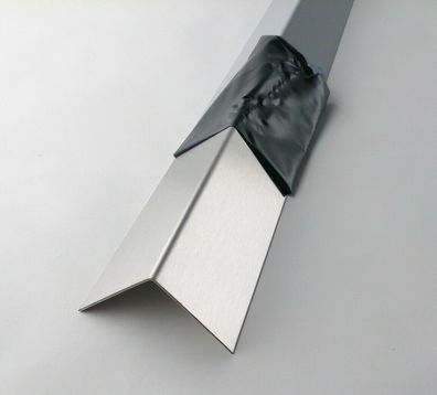 10 Stück Kantenschutz Winkel 1mm Edelstahl gebürstet 2m Winkelmass wählbar