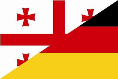 Aufkleber Fahne Flagge Georgien-Deutschland in verschiedene Größen