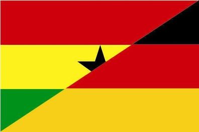 Aufkleber Fahne Flagge Ghana-Deutschland in verschiedene Größen