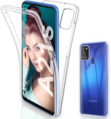 Full Cover Für Samsung Galaxy A21s Silikon TPU 360° Transparent Case Schutzhülle
