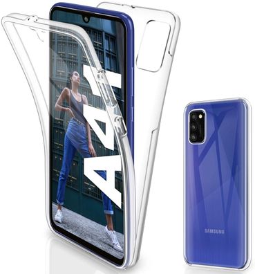 Full Cover Für Samsung Galaxy A41 A415 Silikon TPU 360° Transparent Case Schutzhülle