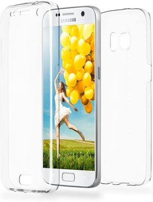 Full Cover Für Samsung Galaxy S7 Silikon TPU 360° Transparent Schutzhülle
