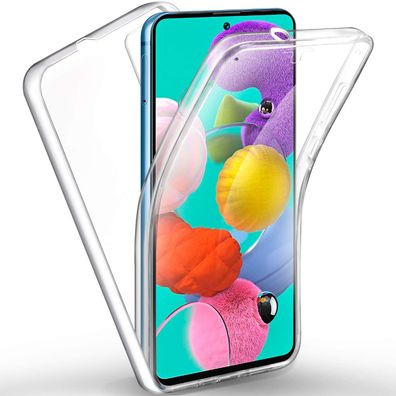 Full Cover Für Samsung Galaxy A51 SM-A515 Silikon TPU 360° Transparent Cover Hülle