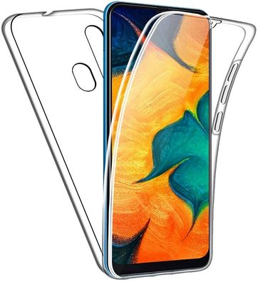 Full Cover Für Samsung Galaxy A30 Silikon TPU 360° Transparent Case Hülle