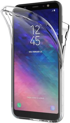 Full Cover Für Samsung Galaxy A6 2018 Silikon TPU 360° Transparent Hülle Cover