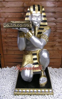 Butler Tutanchamun Altägyptischer König Figur Ägypten Statue Skulptur Mäbel Deko sil