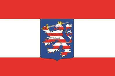 Aufkleber Fahne Flagge Großherzogtum Hessen in verschiedene Größen
