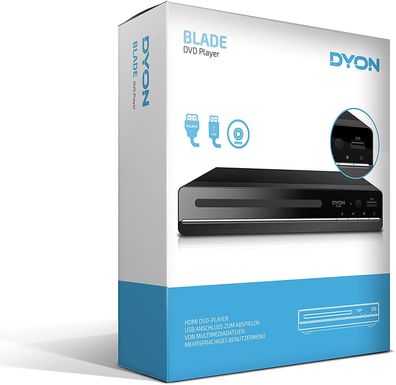 DYON Blade DVD Player mit HDMI und USB Anschluss Mediaplayer Schwarz