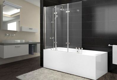 Nano Glas Seattle XL Duschabtrennung Badewanne Faltwand Duschwand ESG