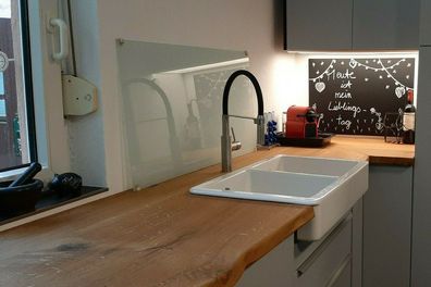 Küchenarbeitsplatte Eiche geölt massivholzplatte Baumkante Arbeitsplatte 40 mm