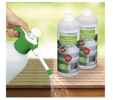 EASYmaxx Reinigungsmittel Algen/ Flechten/ Pilze 2er-Set (je 1000 ml)