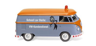 Miniatur-Van Volkswagen T1 1:87 taubenblau/ orange