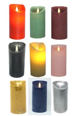COEN BAKKER LED echtwachs Kerze 10/12,5/15 cm Ø 7,5 cm Timer viele Farben