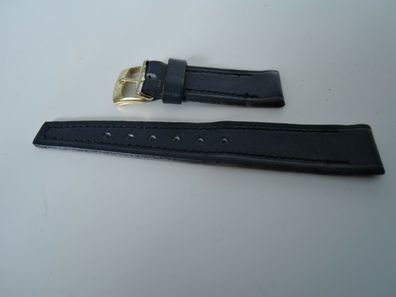 Leder Uhrenarmband Ersatzband blau 16mm b14