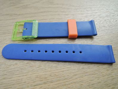 Kunststoff Uhrenarmband blau 16mm b127
