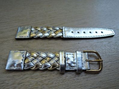 Uhrenarmband Ersatzband silber gold 18mm b155