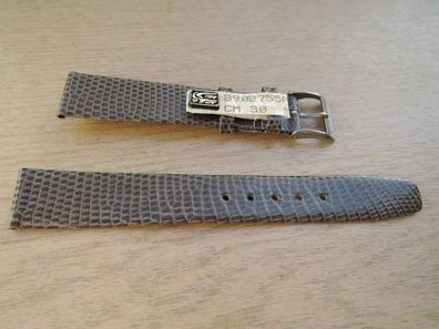 Leder Uhrenarmband Eidechse Ersatzband grau 16mm b150